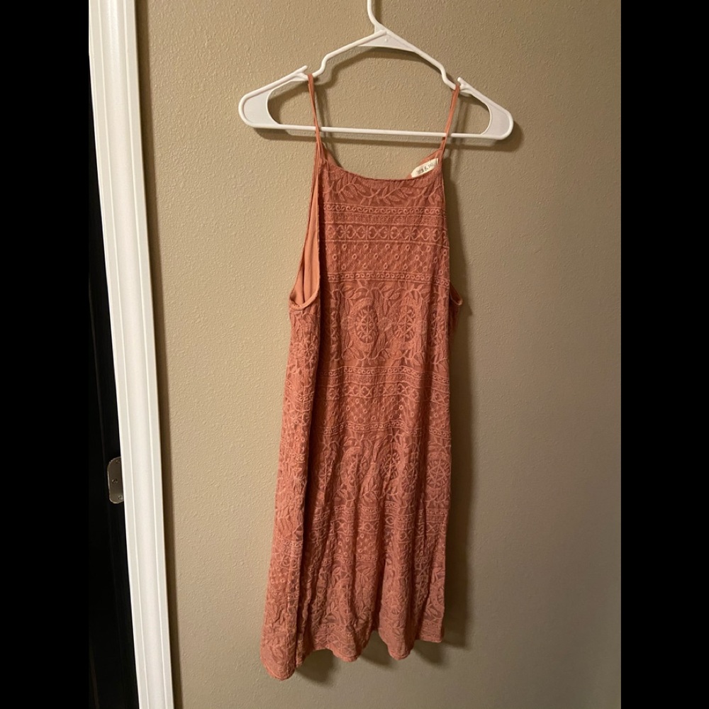 Peach lace dress